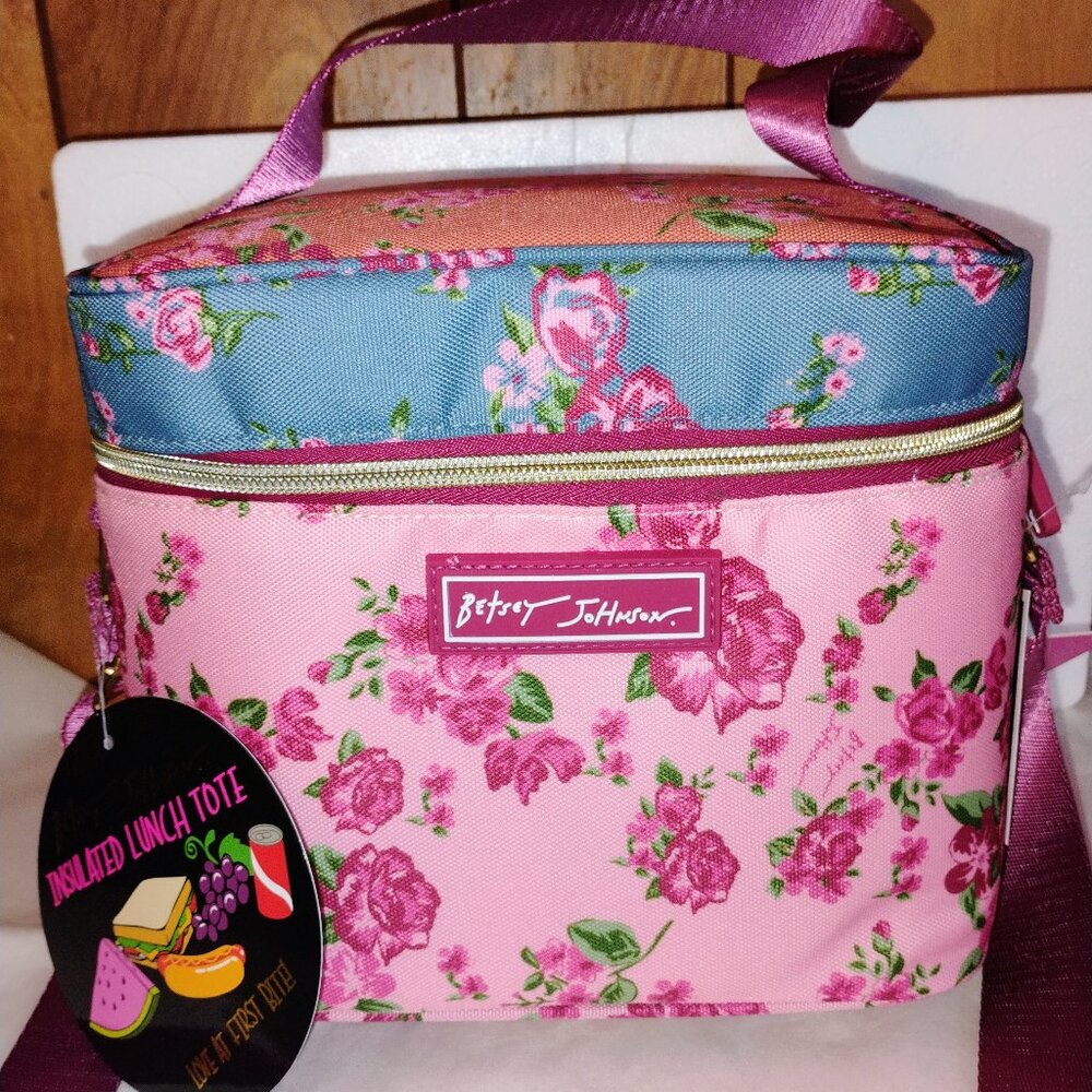 Betsey Johnson floral insulated lunch bag